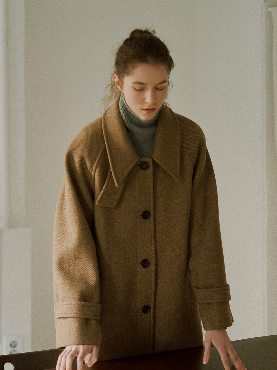 URAGO [REFURB]Single wool long coat